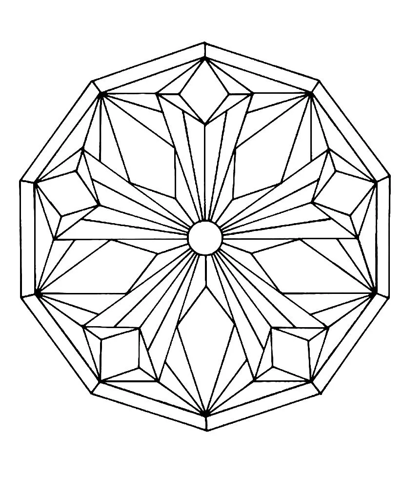 Mandala to color free to print - 2 (Simple Mandalas)